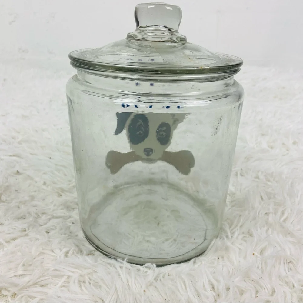 UNBRANDED glass dog Julio treats jar for dogs